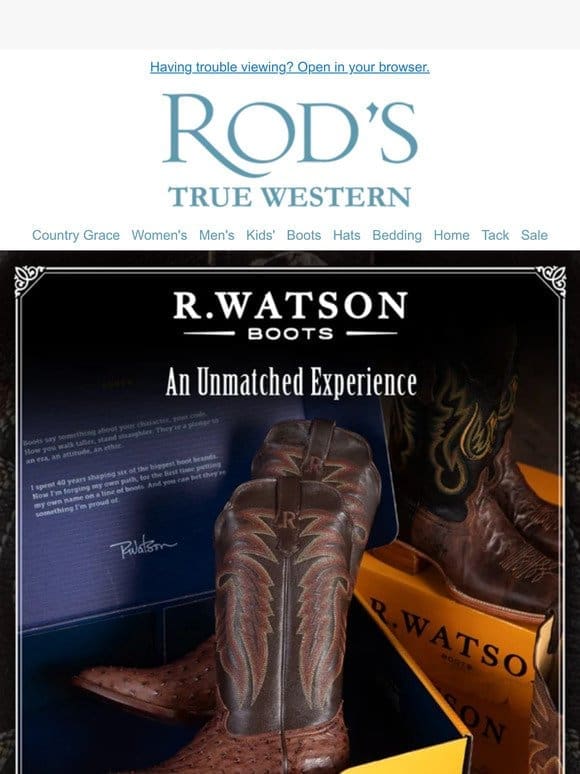 Crafted for Confidence: R. Watson’s New Boots for Men & Women Elevate Your Every Look