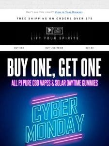 Cyber Monday BOGO Deal!