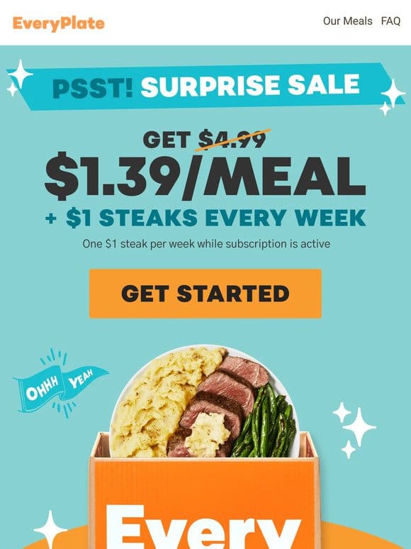 Delicious deal alert   $1.39/meal!