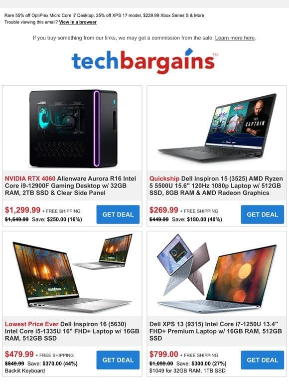 Dell 48-Hour Sale: Black Friday Pricing Returns on Dell Inspiron Laptops & Alienware Gaming PCs