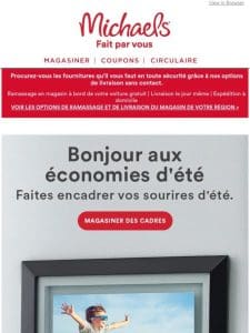 Dépêchez-vous et profitez des économies d’été.  ️ Commencez votre prochain projet à faire soi-même pour les cadres à moindre coût.