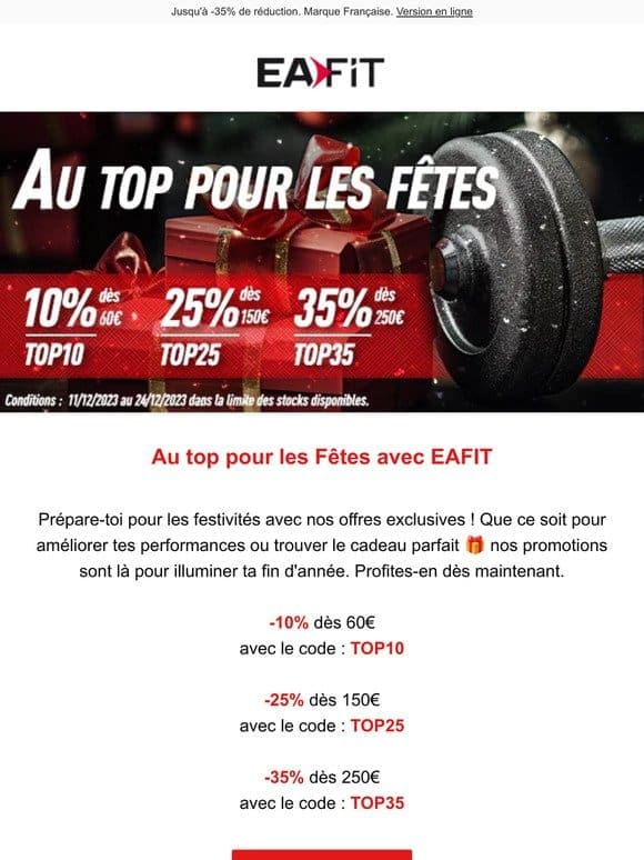 Des promos spéciales pour les fêtes