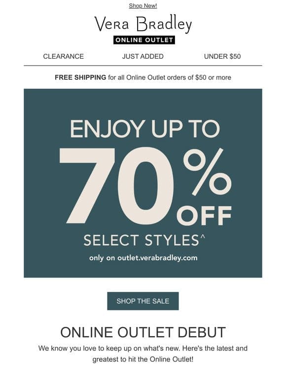 Discover sunny styles just added to the Online Outlet!