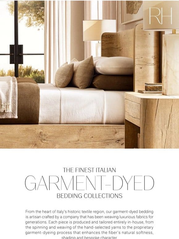 Discover the Finest Italian Garment-Dyed Bedding