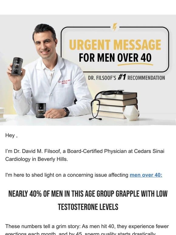 Doctor’s Warning for Men 40+ [MUST READ]