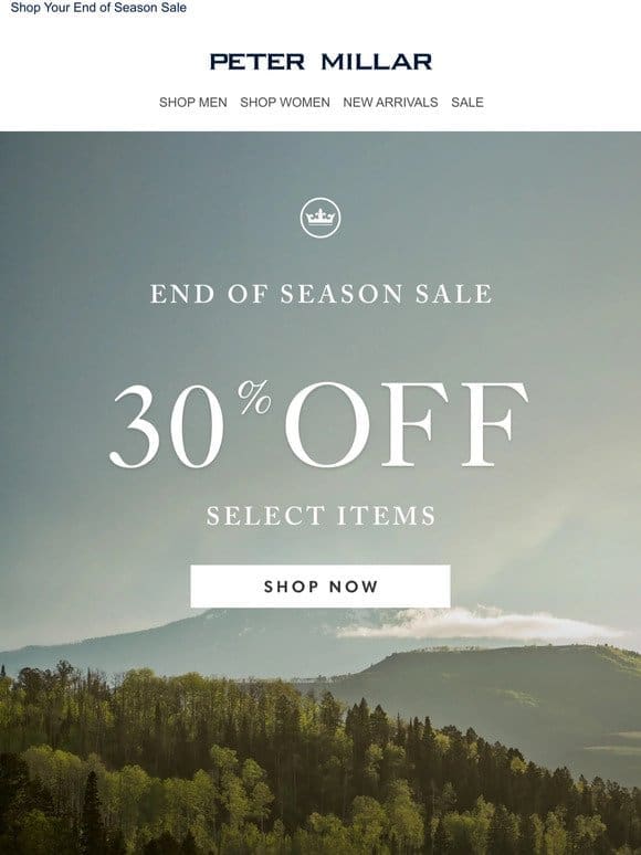 Don’t Miss 30% Off Select Styles