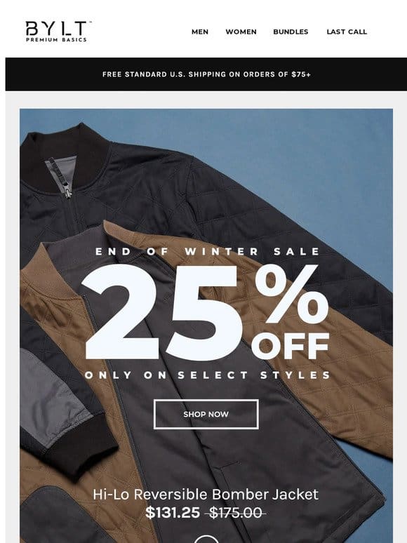 Don’t Miss Out! Grab 25% OFF Jackets & Outerwear