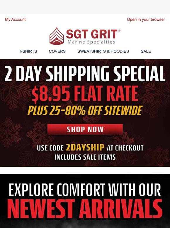 Don’t Miss Out on 2 Day Shipping Special!