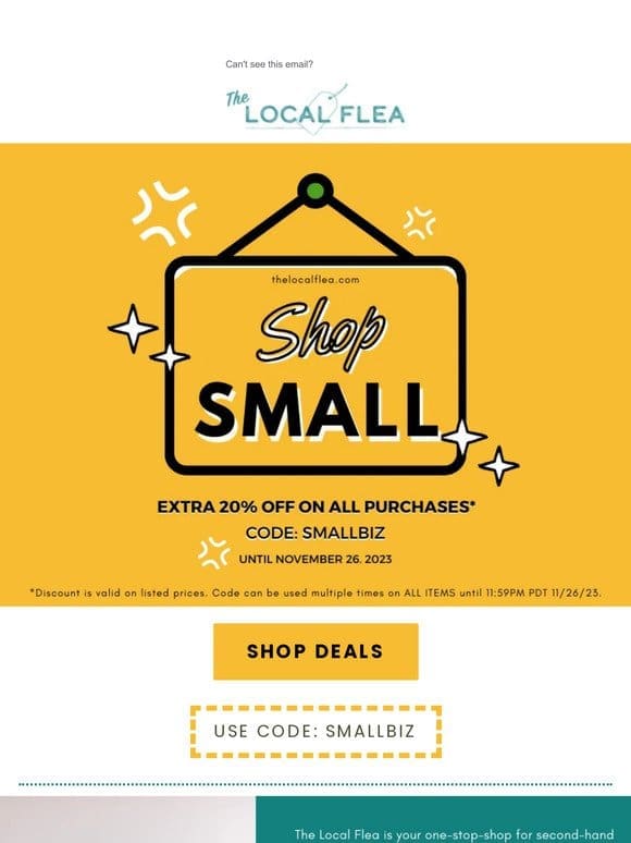 Don’t Miss Out on Small Business Saturday Savings!