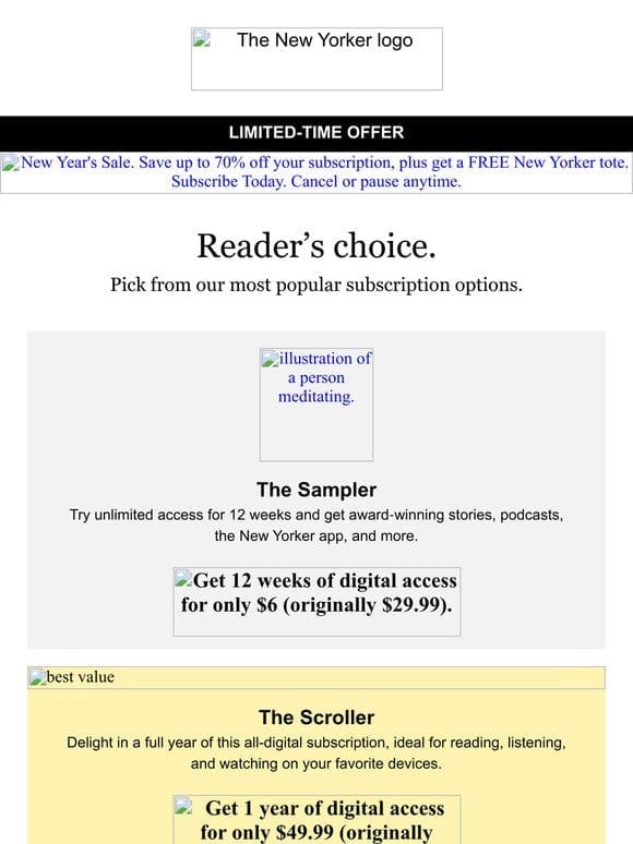 Don’t Miss This Exclusive Offer: Subscribe to The New Yorker for just $6