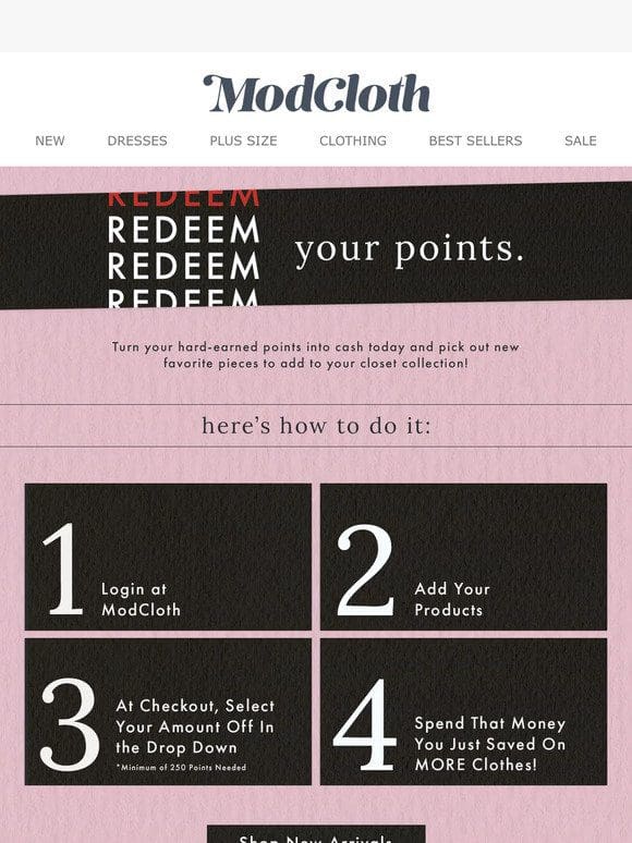 Don’t Wait   It’s Time to Redeem Your Points!