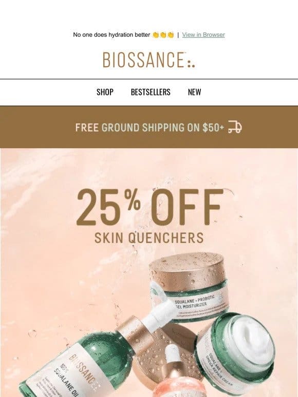 Don’t miss 25% off ride or dry moisturizers