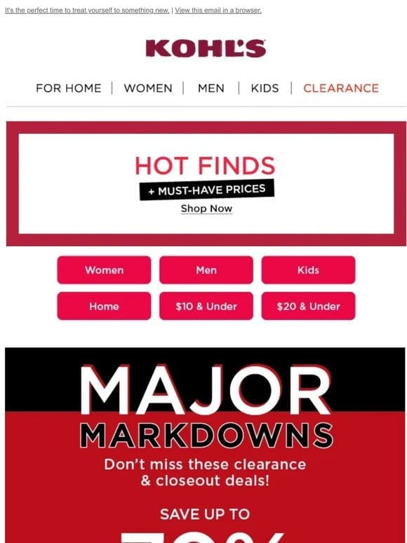 Don’t miss out on MAJOR clearance markdowns ⭐