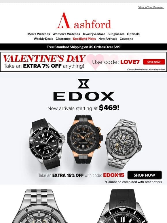 EDOX Extravaganza: Major Savings Await Your Wrist!