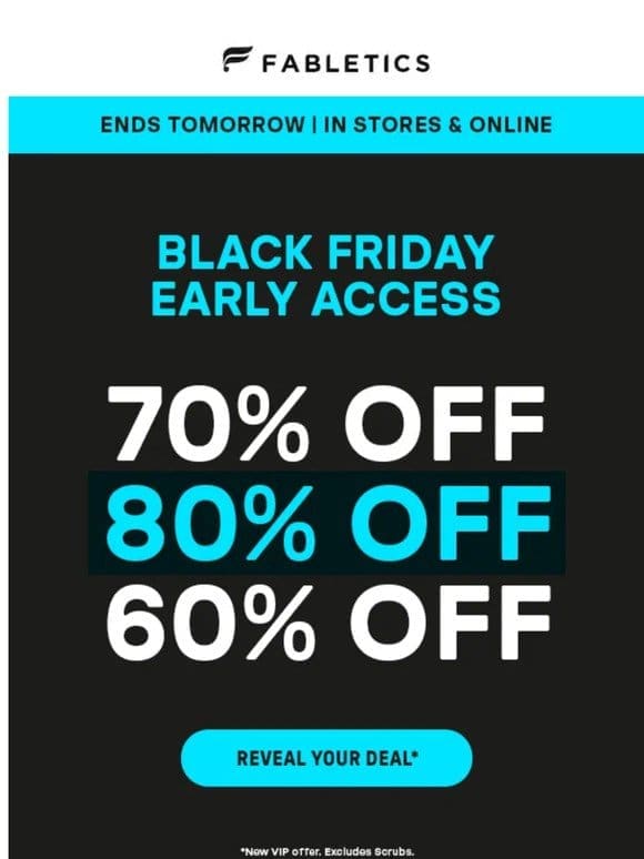 ENDS TOMORROW | Black Friday Early Access