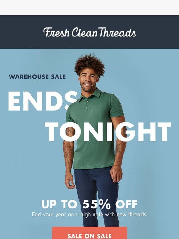 ENDS TONIGHT: Up to 55% OFF