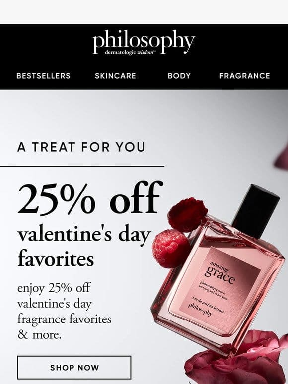 Early Valentine’s Day Treat: 25% Off
