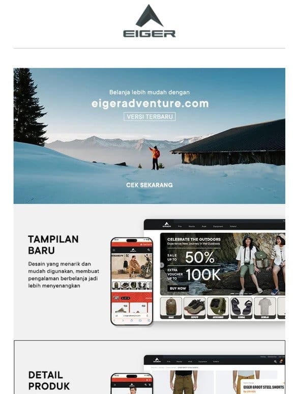 Eigerian Temukan Tampilan Baru Website Eiger yang Lebih Mudah dan Menyenangkan!