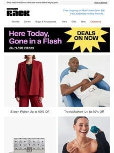 Eileen Fisher Up to 60% Off | TravisMathew Up to 50% Off | MCM Handbags & More | And More!