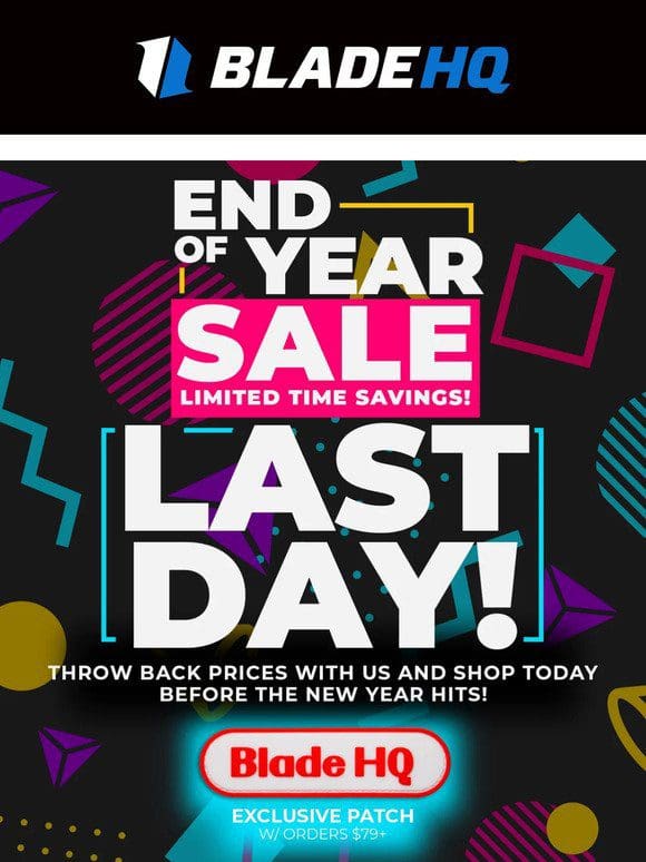 End of Year Sale ends tonight!