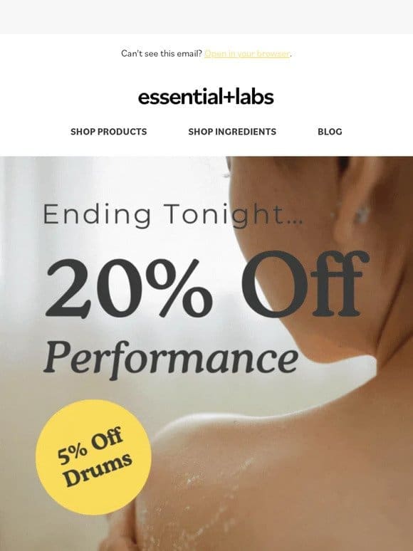 Ending TONIGHT: 20% Off Performance Products… Start 2024 Off Right!⌛