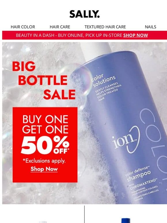 Ends Soon! ⏳ BOGO 50% Off Big Bottle Sale