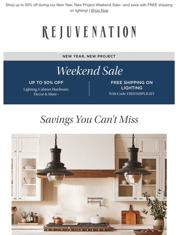 Ends tomorrow: savings on lighting， hardware， and decor