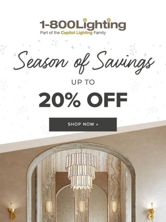 Enjoy the season with 20% off!