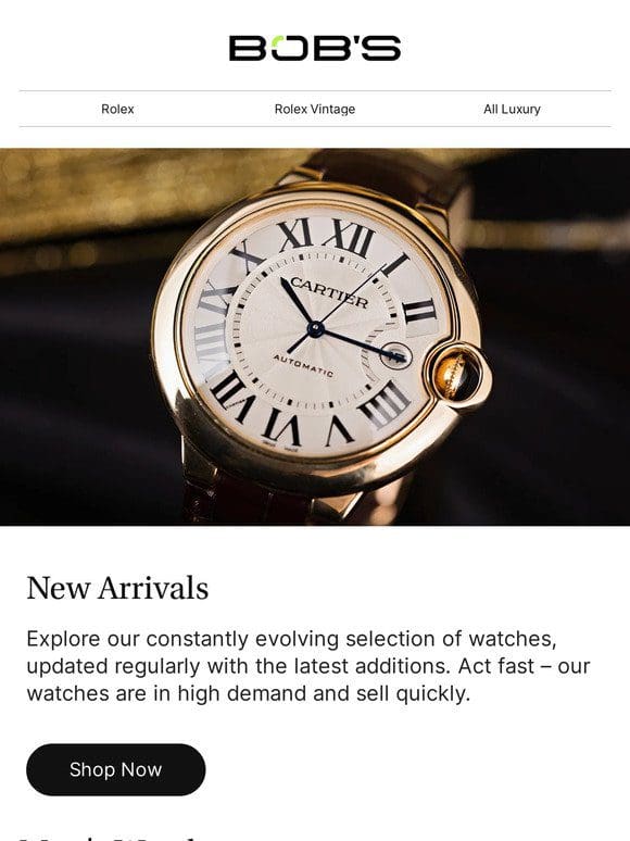 Exclusive Arrival Alert: Explore The Latest Men’s And Women’s Luxury Watches