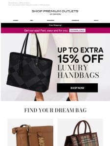Extra 15% Off Luxury Handbags
