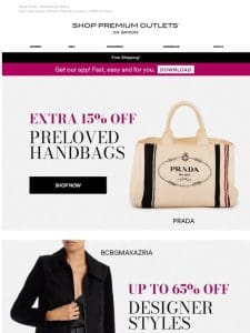 Extra 15% Off Preloved Designer Bags