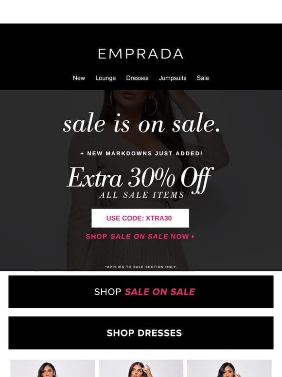 Extra 30% OFF   Sale On Sale