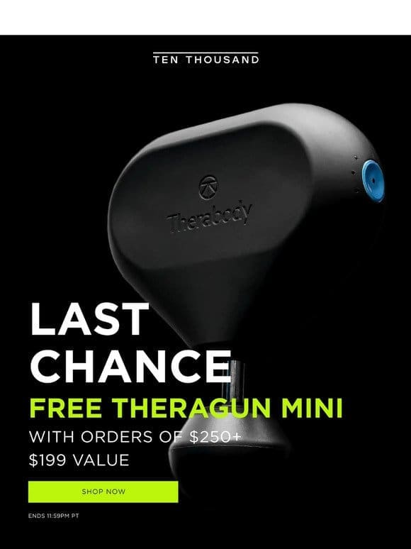 FINAL HOURS | Get A Free Theragun Mini