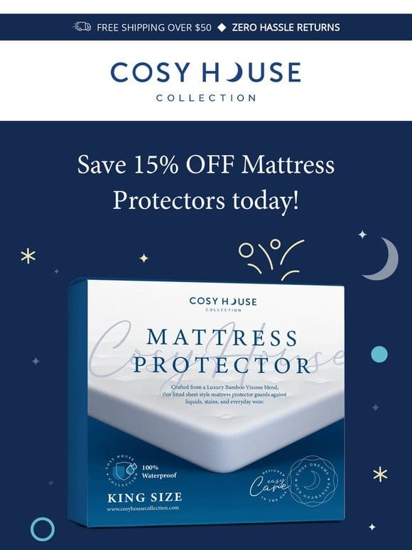 FLASH SALE  15% OFF Luxury Mattress Protectors