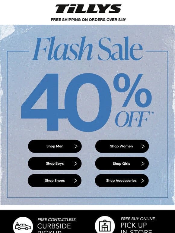 FLASH SALE   40% Off!!!