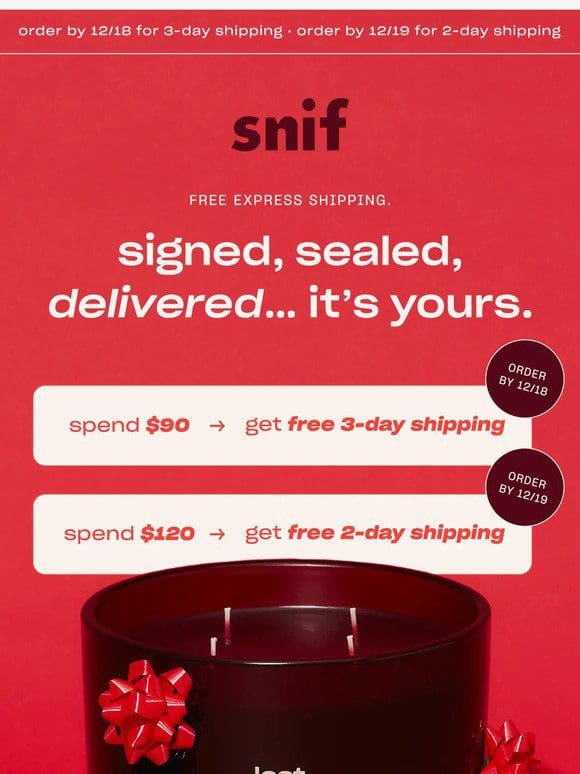 FREE GUARANTEED 2-DAY OR 3-DAY SHIPPING.