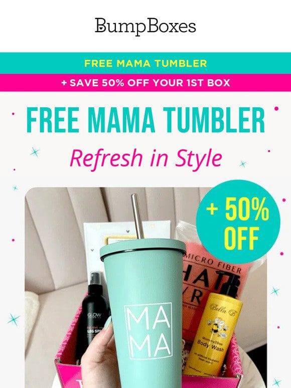 FREE MAMA   TUMBLER + FREE SHIPPING