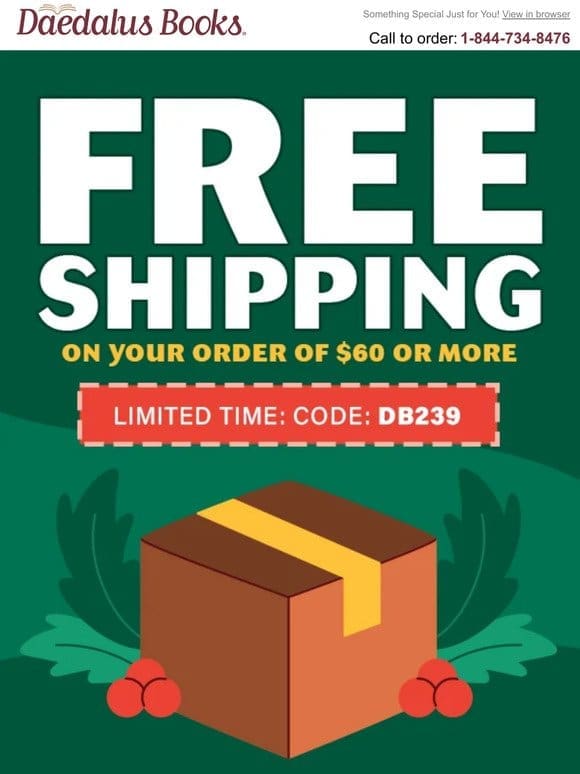 FREE Ship by Xmas! Order by Noon ET Mon