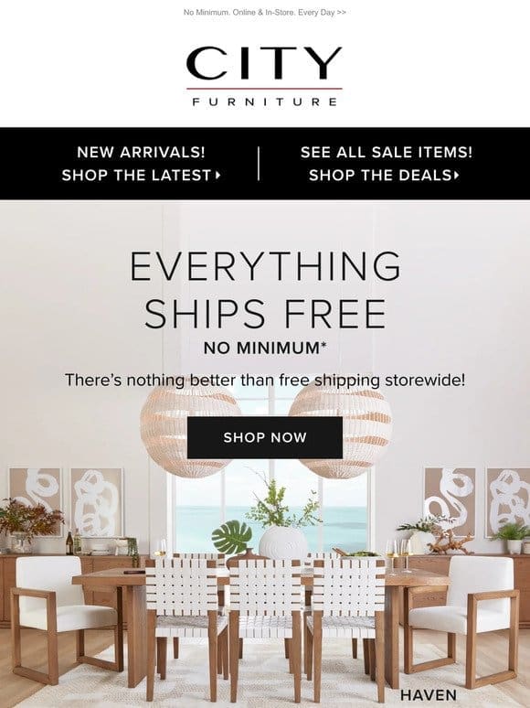 FREE Shipping Storewide →