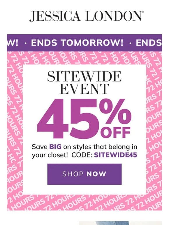 ***FWD*** Hurry! Get 45% Off Sitewide