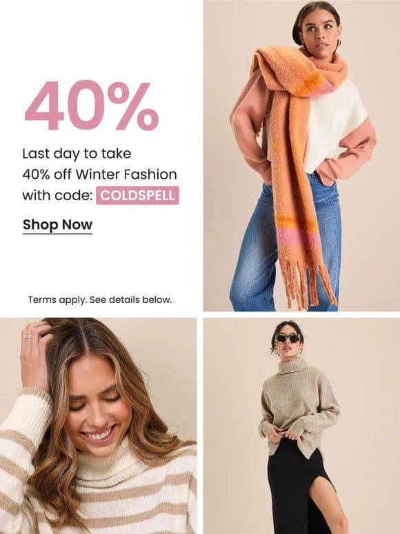 FYI: 40% Off Ends In H-O-U-R-S!