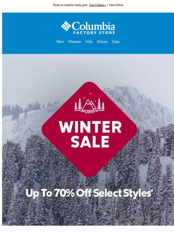 Factory Stores: Winter Sale won’t last forever!