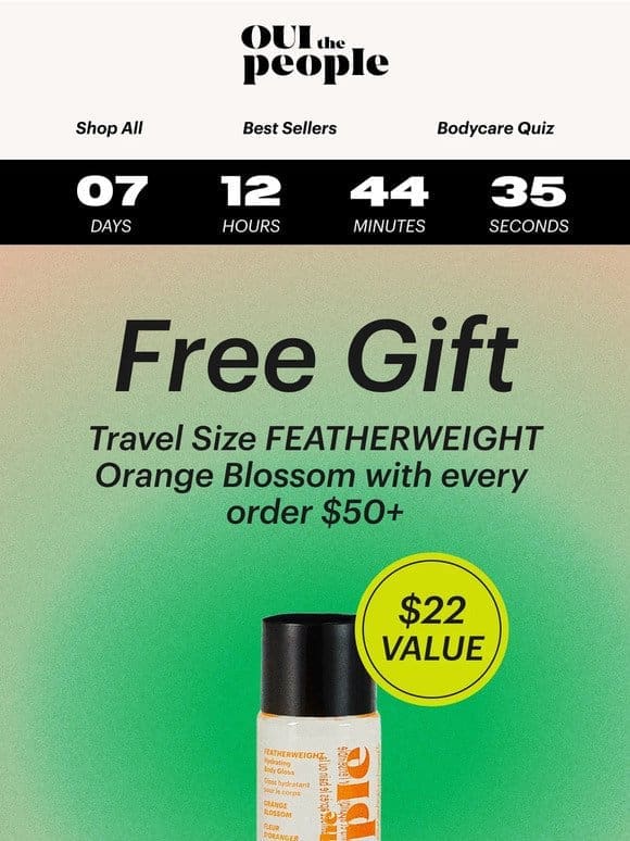 Final Days For A Free $22 Gift!