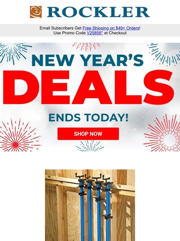 Final Hours for New Year Deals: End Today + Special on Dewalt Planer!