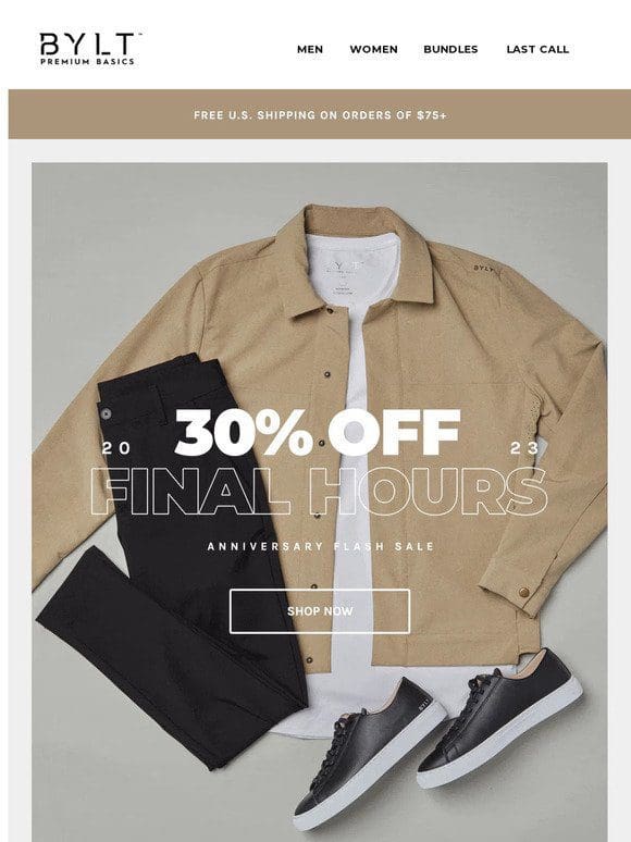 Final Hours ⏰ 30% OFF Sitewide