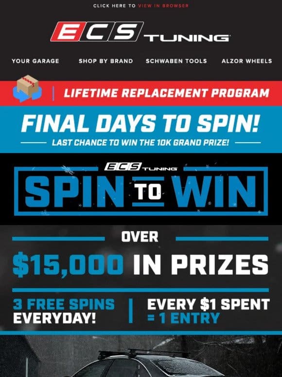 Final Week To Spin For Over $15，000 In Prizes