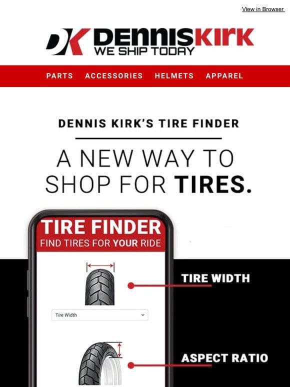 Find the perfect set of tires for your Goldwing with our Tire Finder!