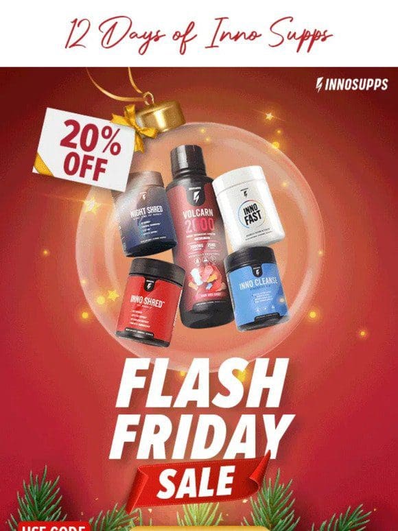 Flash Friday Alert: 20% OFF Everything， Limited Time Only!