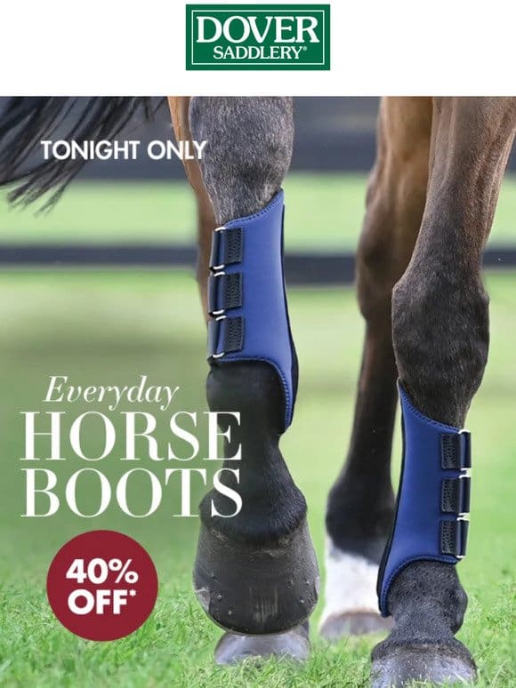 Flash Sale: 40% Off Everyday Horse Boots