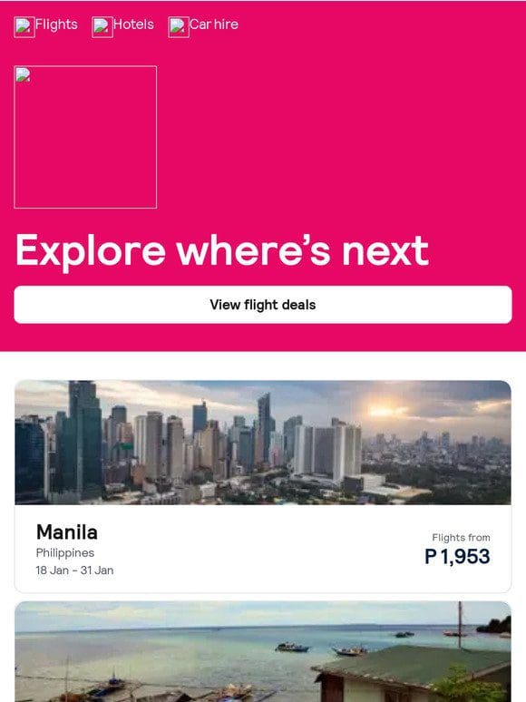 Flight deals from Kalibo International (Boracay) Airport – from P 1，953